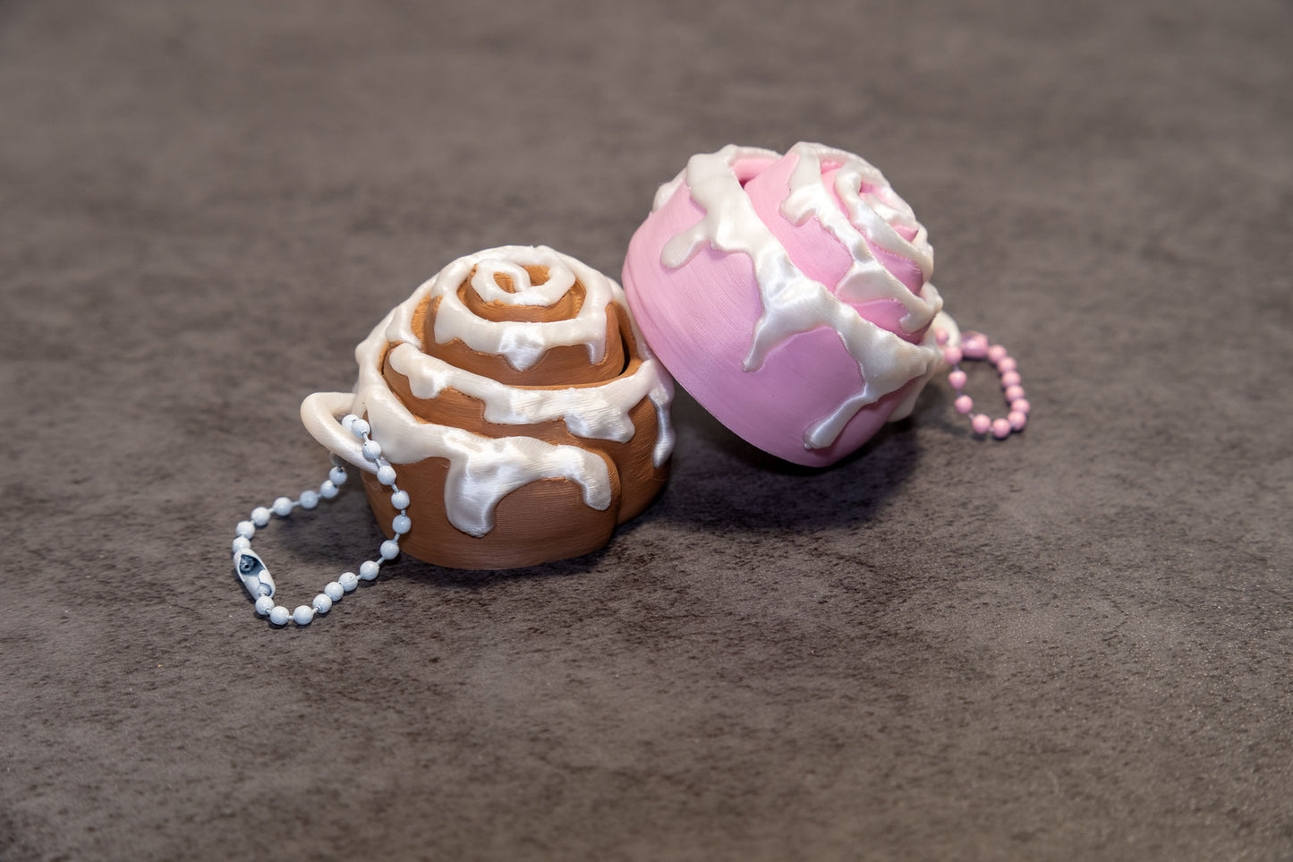 Cinnamon Roll Clicker Keychain