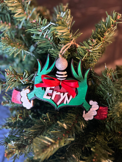 Custom Name Grinch Ornament