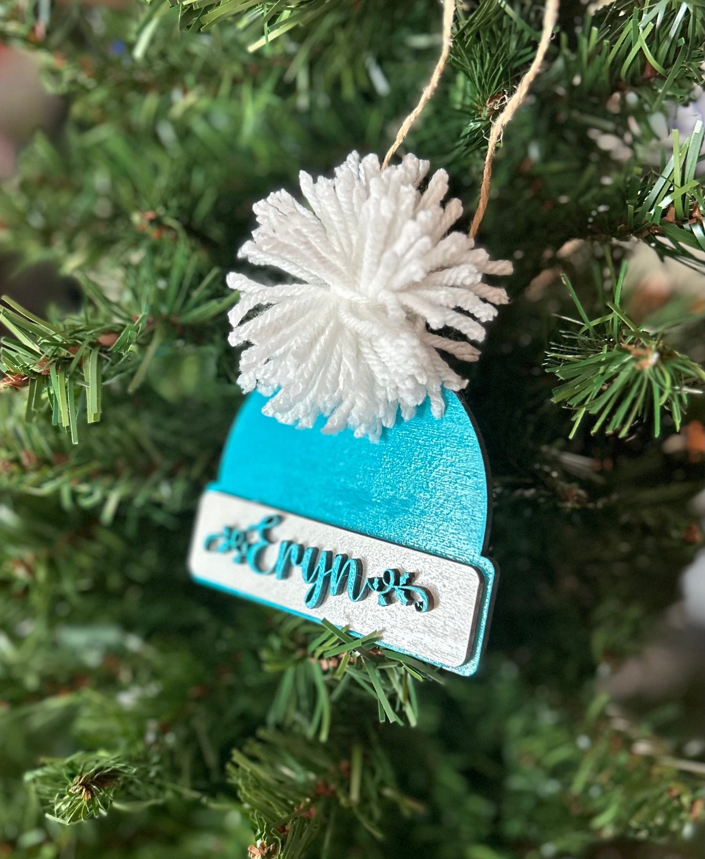 Custom Name Beanie Ornament